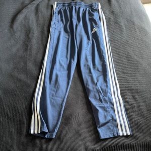 Adidas Navy Three Stripe Track Pants Medium